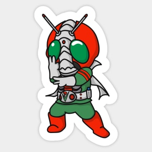 Kamen Rider V3 Chibi Style Kawaii Sticker